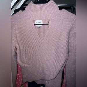 Women’s Rose-Colored Turtleneck Spring/Fall/Winter Sweater